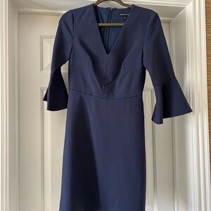 Banana Republic Deep Blue Long Sleeve Dress